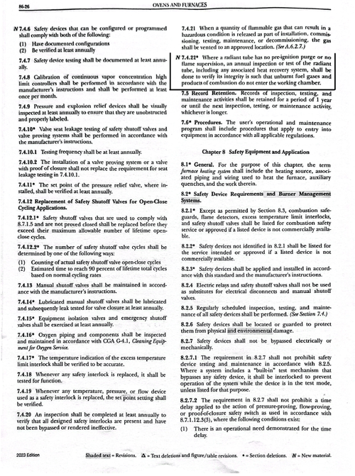 nfpa86 - radiant tube check