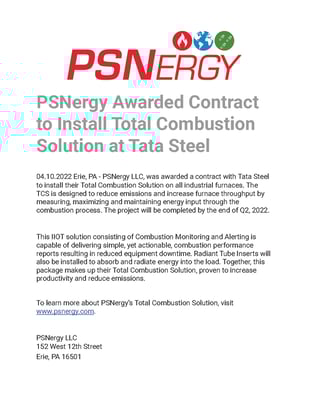 Tata Steel Press Release 