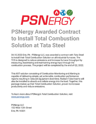 Tata Steel Press Release 